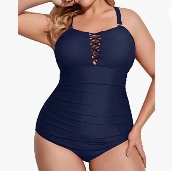 Yonique Swim Yonique Women One Piece Swimsuits Deep V Neck - Main Image